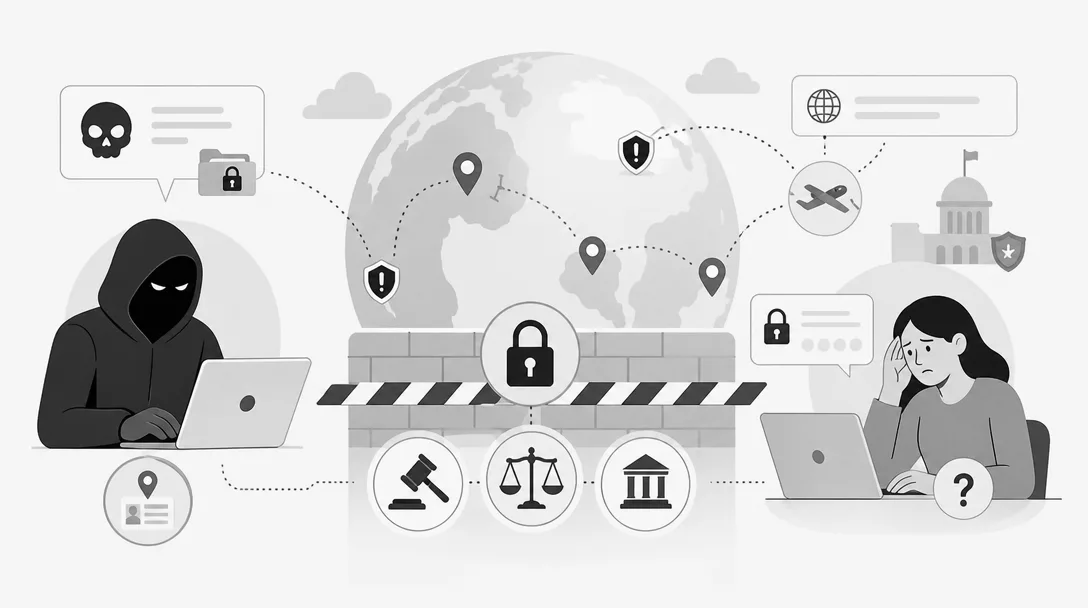Warum ist Internet-Erpressung mit Tätern im Ausland so schwierig?