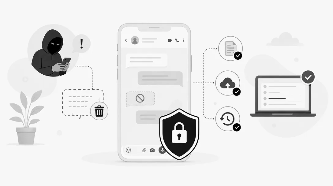 Was tun, wenn der Erpresser WhatsApp-Nachrichten löscht?
