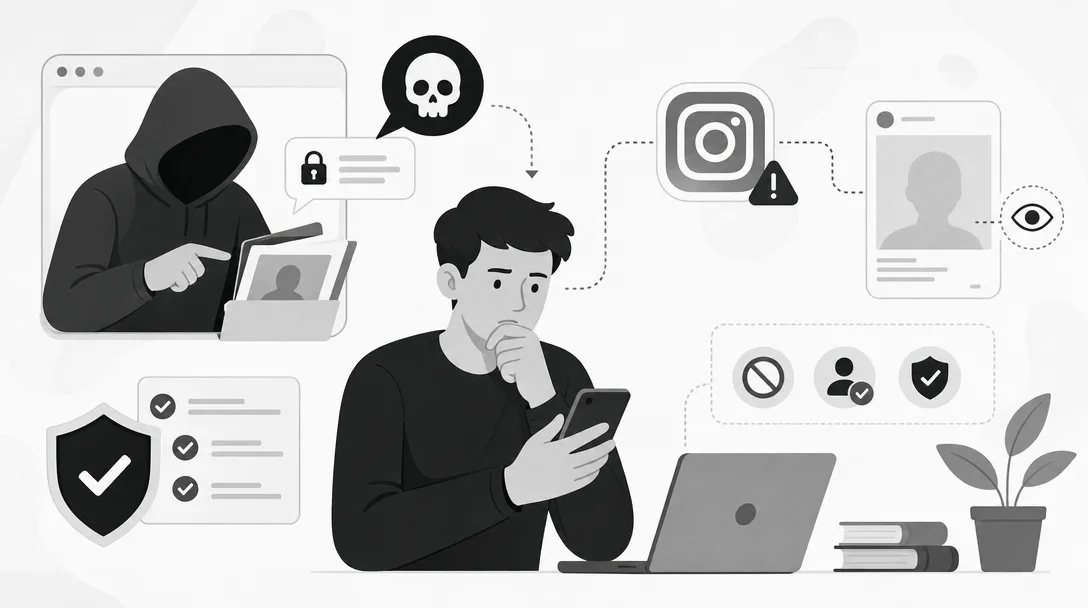 Was tun, wenn ein Erpresser mit Veröffentlichung auf Instagram droht?