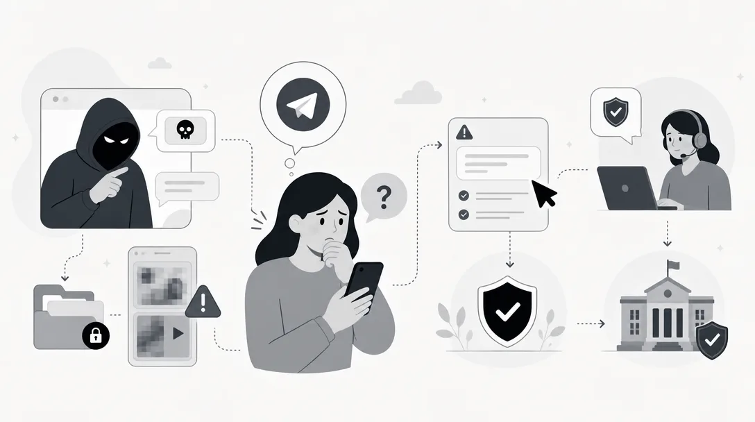 Wie melde ich Erpressung über Telegram und was sollte ich wirklich tun